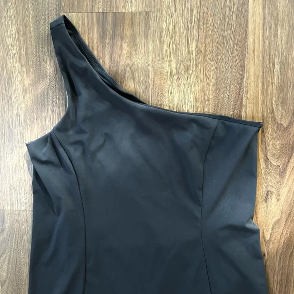 OUTDOOR VOICES Black One Shoulder Athletic Dress Built-in Shorts Activewear | L - Picture 4 of 10